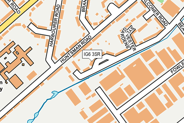 IG6 3SR map - OS OpenMap – Local (Ordnance Survey)