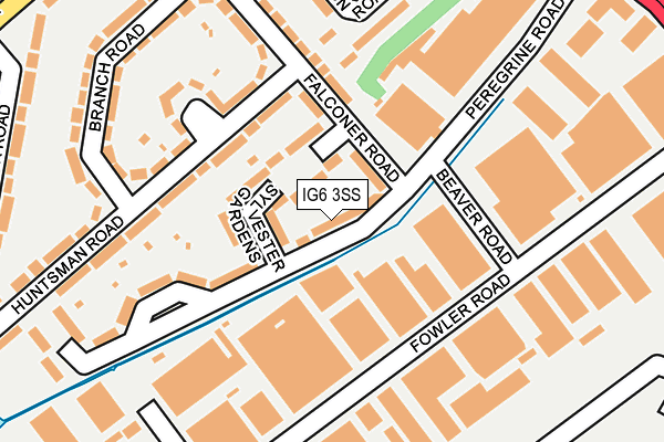 IG6 3SS map - OS OpenMap – Local (Ordnance Survey)