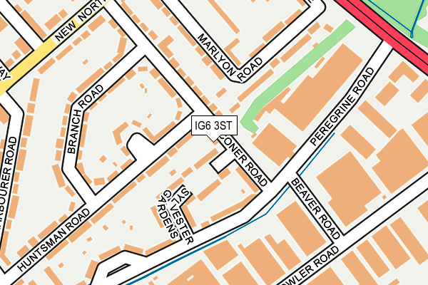 IG6 3ST map - OS OpenMap – Local (Ordnance Survey)