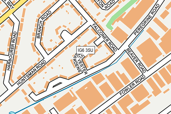 IG6 3SU map - OS OpenMap – Local (Ordnance Survey)