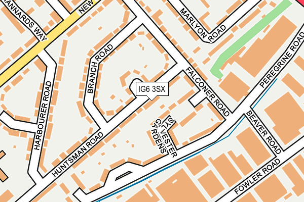 IG6 3SX map - OS OpenMap – Local (Ordnance Survey)