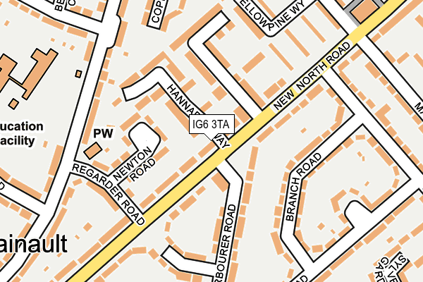 IG6 3TA map - OS OpenMap – Local (Ordnance Survey)