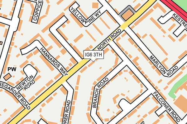 IG6 3TH map - OS OpenMap – Local (Ordnance Survey)
