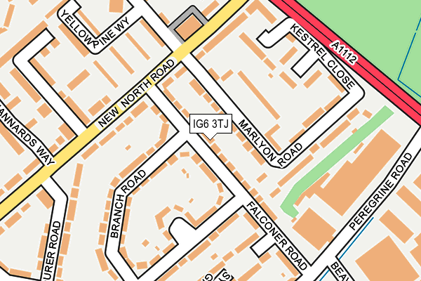 IG6 3TJ map - OS OpenMap – Local (Ordnance Survey)