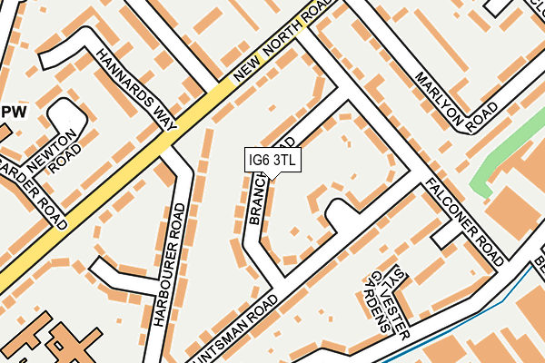 IG6 3TL map - OS OpenMap – Local (Ordnance Survey)