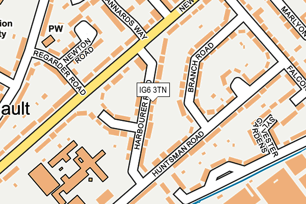 IG6 3TN map - OS OpenMap – Local (Ordnance Survey)