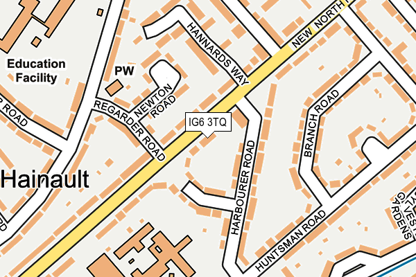 IG6 3TQ map - OS OpenMap – Local (Ordnance Survey)