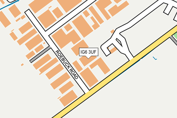 IG6 3UF map - OS OpenMap – Local (Ordnance Survey)