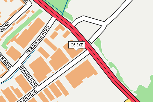 IG6 3XE map - OS OpenMap – Local (Ordnance Survey)