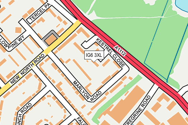 IG6 3XL map - OS OpenMap – Local (Ordnance Survey)