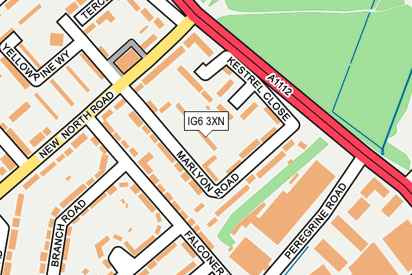 IG6 3XN map - OS OpenMap – Local (Ordnance Survey)