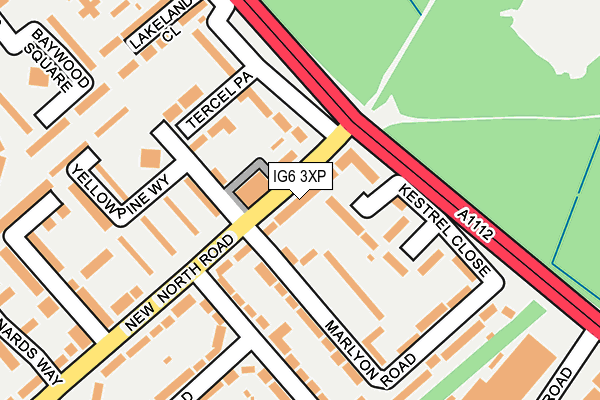 IG6 3XP map - OS OpenMap – Local (Ordnance Survey)