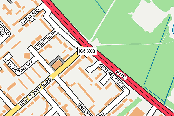 IG6 3XQ map - OS OpenMap – Local (Ordnance Survey)