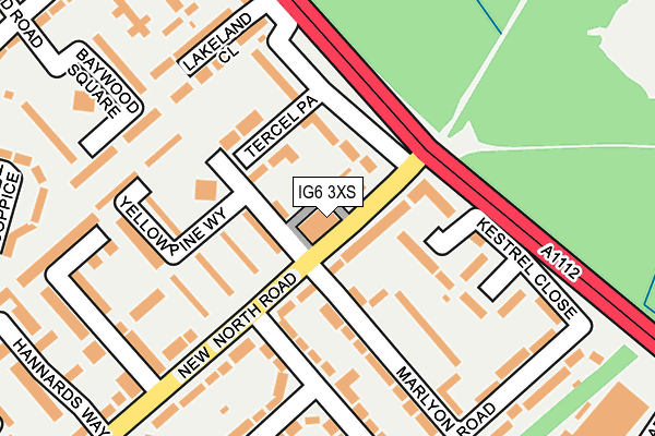 IG6 3XS map - OS OpenMap – Local (Ordnance Survey)