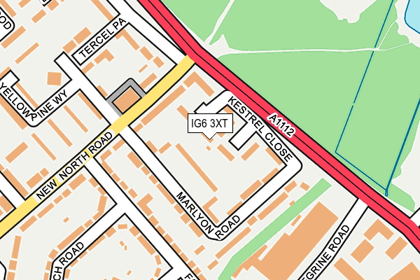 IG6 3XT map - OS OpenMap – Local (Ordnance Survey)