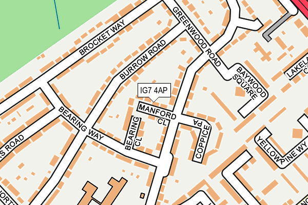 IG7 4AP map - OS OpenMap – Local (Ordnance Survey)