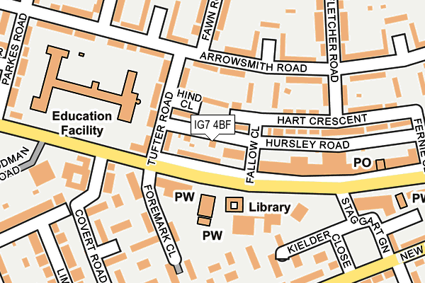 IG7 4BF map - OS OpenMap – Local (Ordnance Survey)