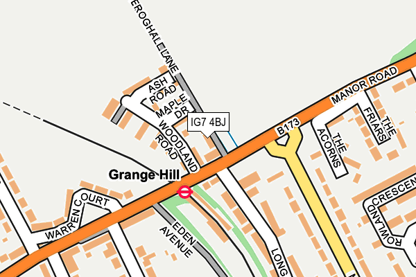 IG7 4BJ map - OS OpenMap – Local (Ordnance Survey)
