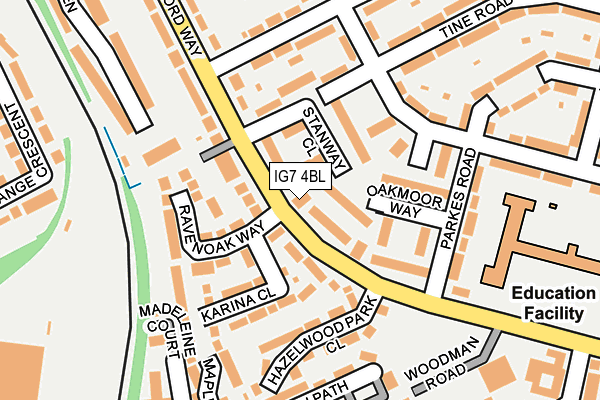 IG7 4BL map - OS OpenMap – Local (Ordnance Survey)