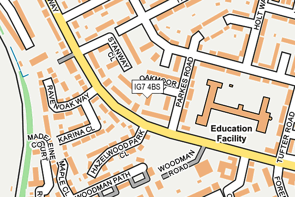 IG7 4BS map - OS OpenMap – Local (Ordnance Survey)