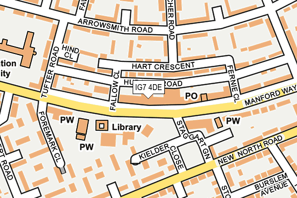 IG7 4DE map - OS OpenMap – Local (Ordnance Survey)