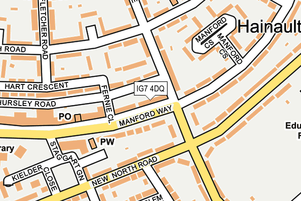 IG7 4DQ map - OS OpenMap – Local (Ordnance Survey)
