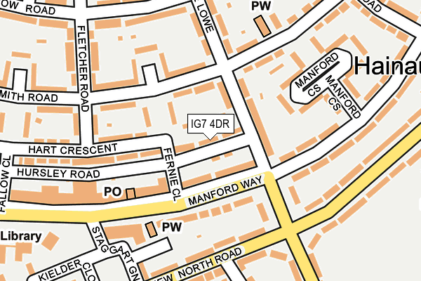 IG7 4DR map - OS OpenMap – Local (Ordnance Survey)
