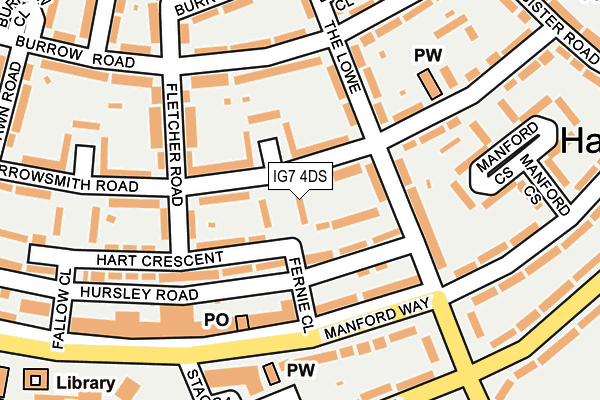 IG7 4DS map - OS OpenMap – Local (Ordnance Survey)