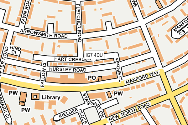 IG7 4DU map - OS OpenMap – Local (Ordnance Survey)