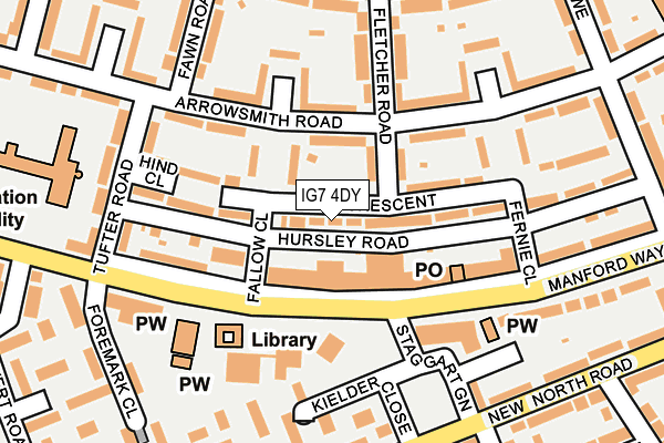 IG7 4DY map - OS OpenMap – Local (Ordnance Survey)