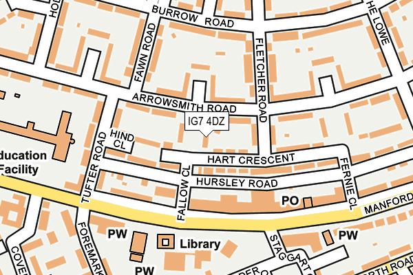 IG7 4DZ map - OS OpenMap – Local (Ordnance Survey)