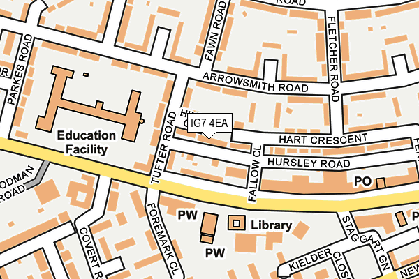 IG7 4EA map - OS OpenMap – Local (Ordnance Survey)