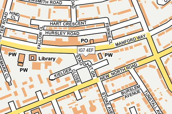IG7 4EF map - OS OpenMap – Local (Ordnance Survey)