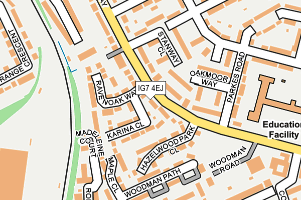 IG7 4EJ map - OS OpenMap – Local (Ordnance Survey)