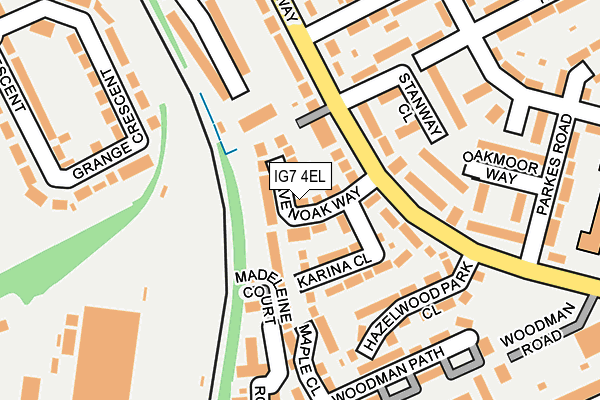 IG7 4EL map - OS OpenMap – Local (Ordnance Survey)