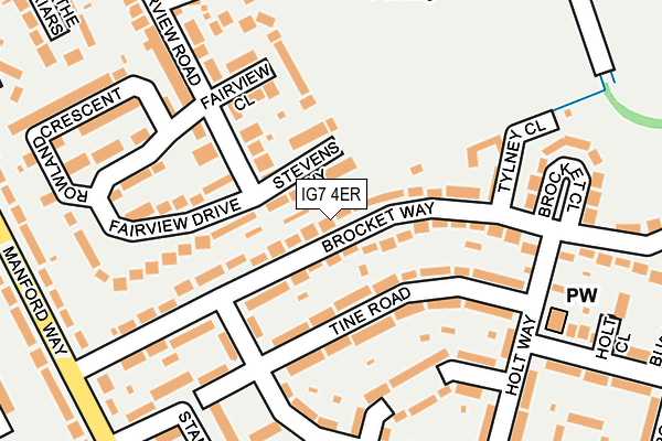 IG7 4ER map - OS OpenMap – Local (Ordnance Survey)