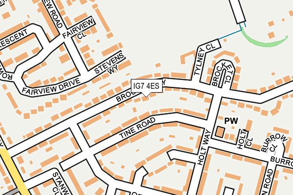 IG7 4ES map - OS OpenMap – Local (Ordnance Survey)