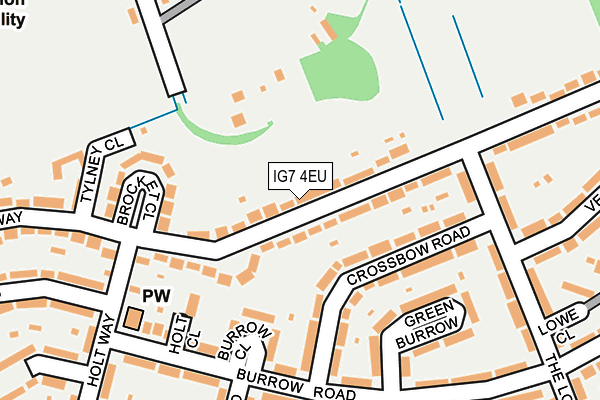 IG7 4EU map - OS OpenMap – Local (Ordnance Survey)