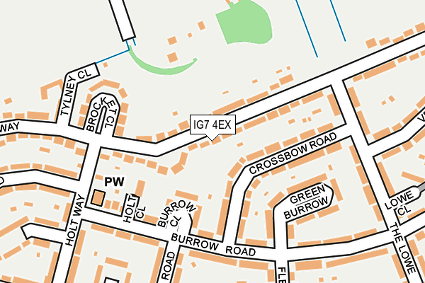 IG7 4EX map - OS OpenMap – Local (Ordnance Survey)