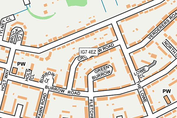 IG7 4EZ map - OS OpenMap – Local (Ordnance Survey)
