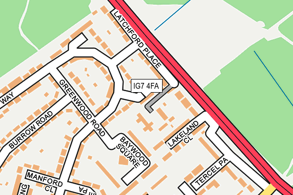 IG7 4FA map - OS OpenMap – Local (Ordnance Survey)