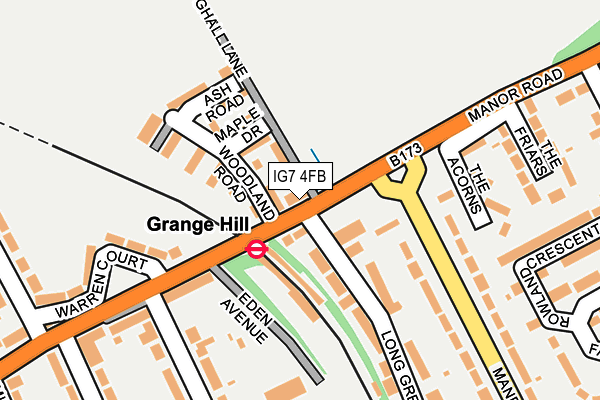 IG7 4FB map - OS OpenMap – Local (Ordnance Survey)