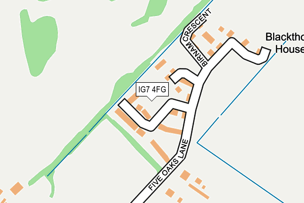 IG7 4FG map - OS OpenMap – Local (Ordnance Survey)