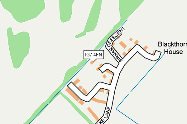 IG7 4FN map - OS OpenMap – Local (Ordnance Survey)