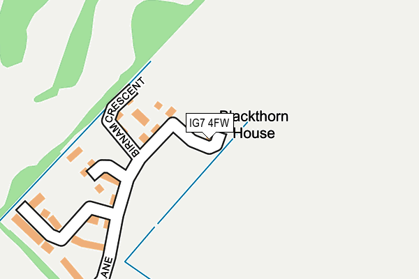 IG7 4FW map - OS OpenMap – Local (Ordnance Survey)