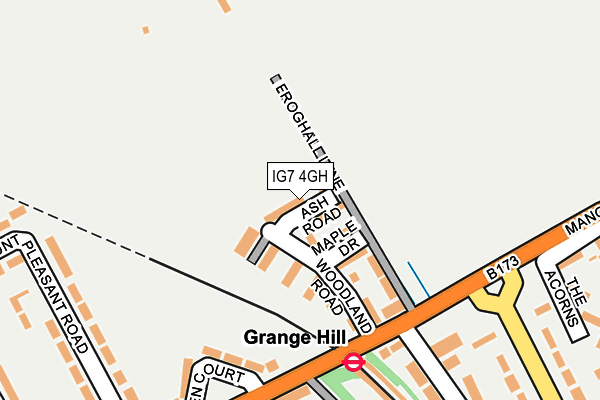 IG7 4GH map - OS OpenMap – Local (Ordnance Survey)