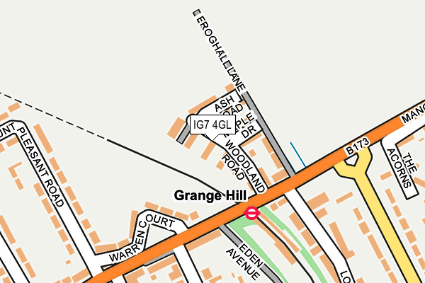 IG7 4GL map - OS OpenMap – Local (Ordnance Survey)