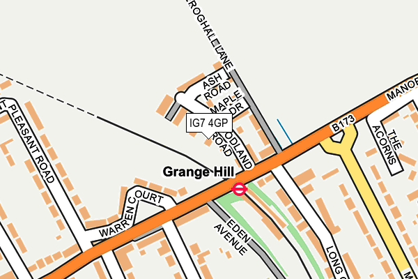 IG7 4GP map - OS OpenMap – Local (Ordnance Survey)