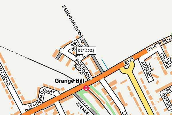 IG7 4GQ map - OS OpenMap – Local (Ordnance Survey)