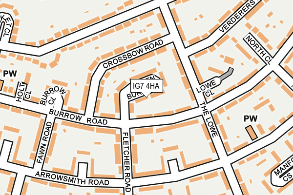 IG7 4HA map - OS OpenMap – Local (Ordnance Survey)